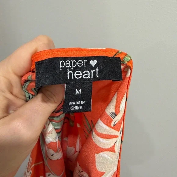 Paper Hearts Hibiscus Slip Dress Size M - Picture 5 of 8